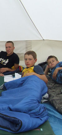 Das Campleben von Sama Camp